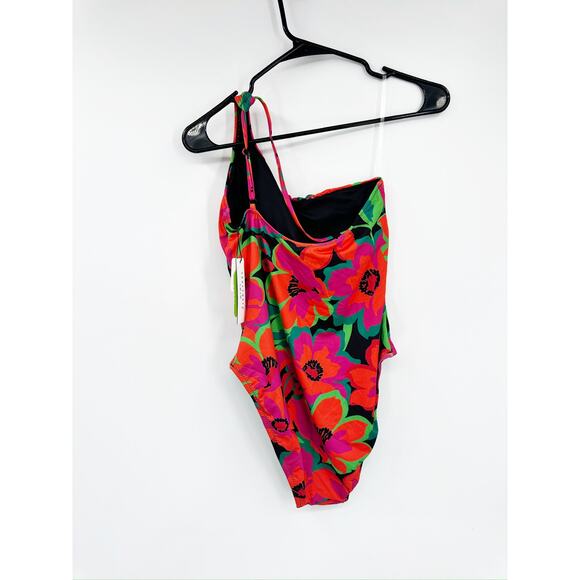Sanctuary Gardener Floral Printed One Shoulder One Piece Swimsuit Size Small NWT - Picture 3 of 7